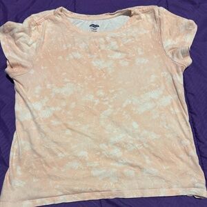 Old navy :  peach color and white top